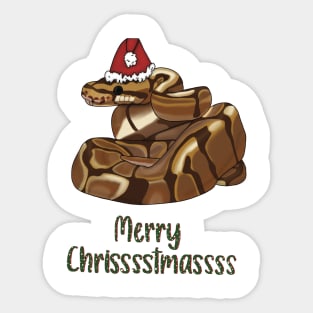 Christmas Snake Sticker